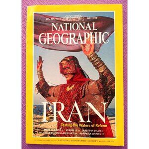 National Geographic Magazine July 1999 Iran Issue Testing Waters Of Reform Photo